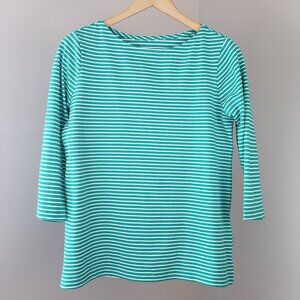 Appleseed's Mini Stripe Cotton Knit Bateau Tee
